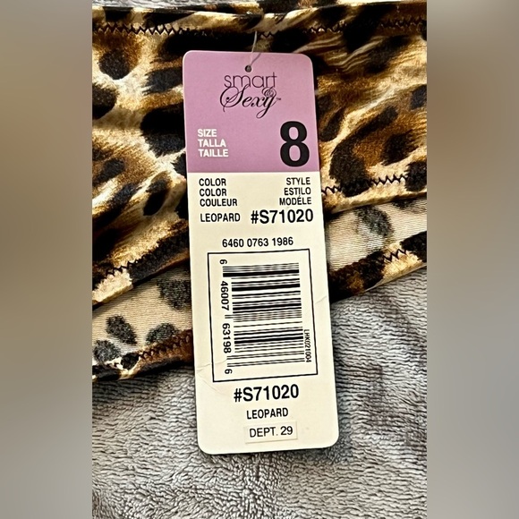 Smart & Sexy Leopard Print Panties Size 8 NWT Animal Print Briefs - Picture 2 of 5